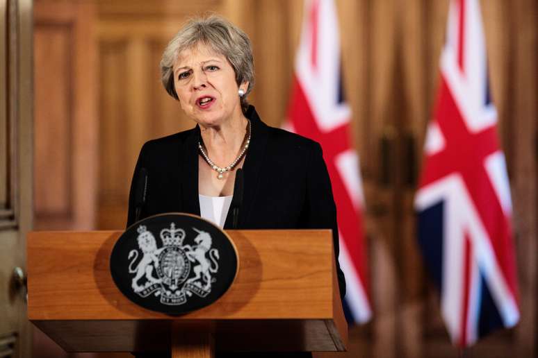 Primeira-ministra britânica, Theresa May,faz pronunciamento sobre negociações com a UE sobre Brexit
21/09/2018
Jack Taylor/Pool via Reuters