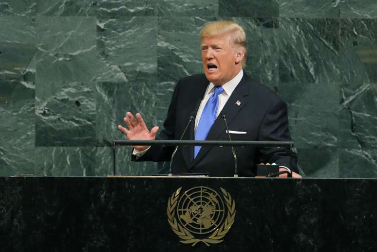 Presidente dos EUA, Donald Trump, durante discurso na Assembleia Geral da ONU em 2017 19/09/2017 REUTERS/Lucas Jackson