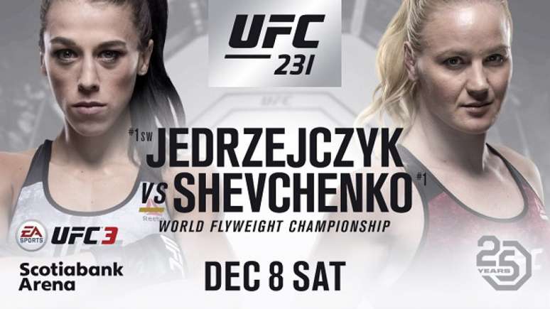 Duelo entre Joanna e Valentina Shevchenko acontecerá no dia 8 de dezembro, no UFC 231 (Foto: Divulgação)