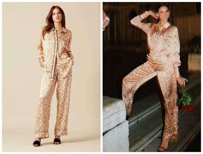 Bruna Marquezine com pijama Agent Provocateur (Fotos: Reprodução/Instagram)