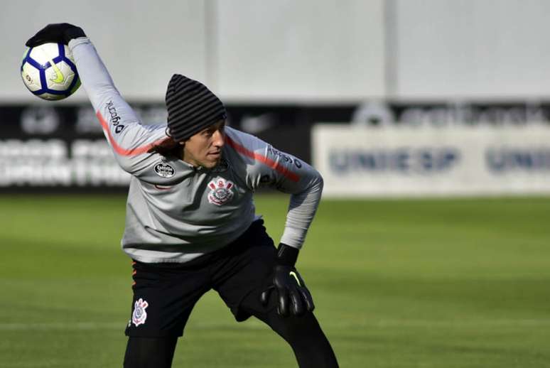 Goleiro Cássio, em treino do Corinthians (Foto: Eduardo Carmim/Photo Premium/Lancepress!)