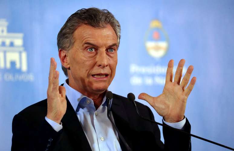 Presidente da Argentina, Mauricio Macri, durante coletiva de imprensa em Buenos Aires  
18/07/2018 
REUTERS/Marcos Brindicci