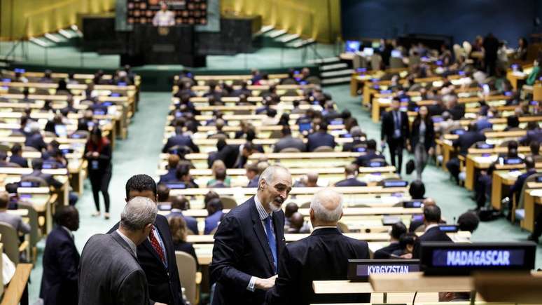 Diplomatas na Assembleia Geral da ONU; reforma do Conselho de Segurança da entidade é um dos temas mais discutidos, mas longe de haver consenso