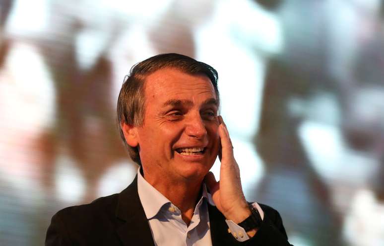 Candidato do PSL à Presidência, Jair Bolsonaro, durante evento de campanha
30/08/2018 REUTERS/Diego Vara 