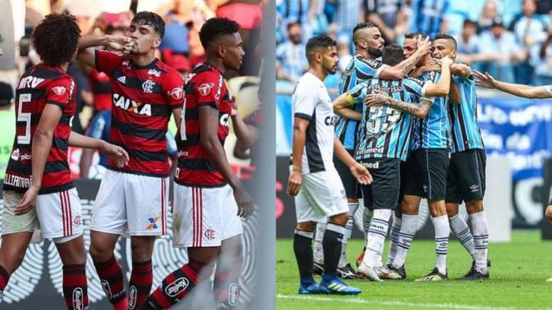 Flamengo e Grêmio foram os clubes com mais representantes na lista (Foto: Montagem/Gilvan de Souza/Lucas Uebel)