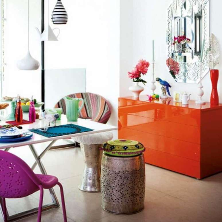 5. Os móveis laqueados podem trazer um novo colorido para a sua casa – Foto: Creative Influences