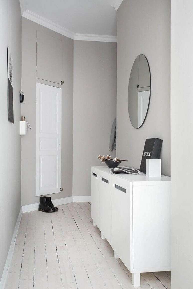 45. Decoração minimalista com móveis laqueados – Foto: Pinterest