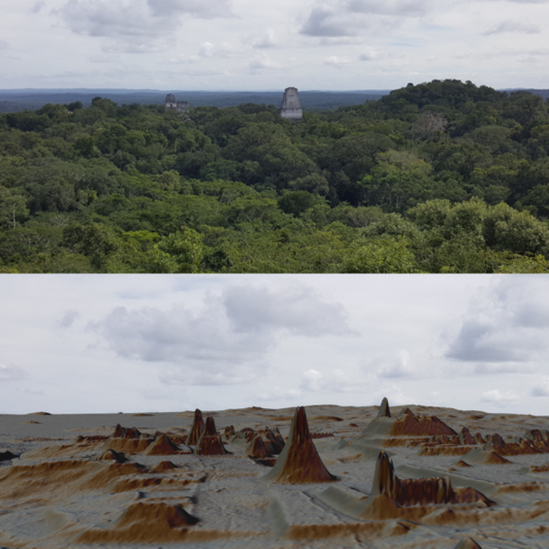 Mapeamento a laser identificou mais de 61.480 construções escondidas em meio à floresta