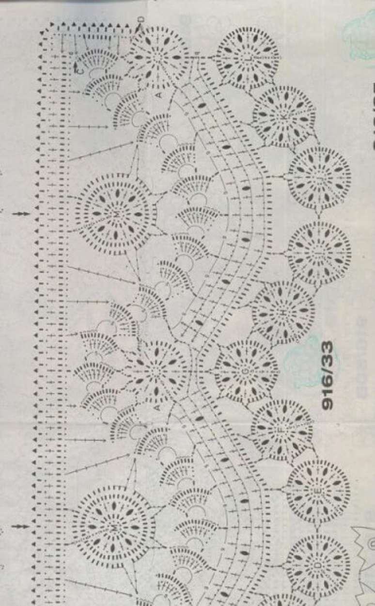 13. Gráfico de bico de crochê elaborado. Foto de Essas e Outras