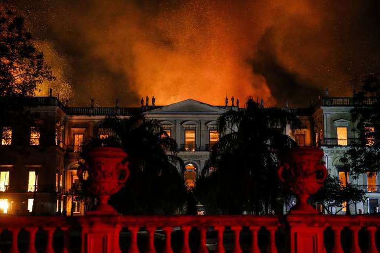 O Museu Nacional em chamas