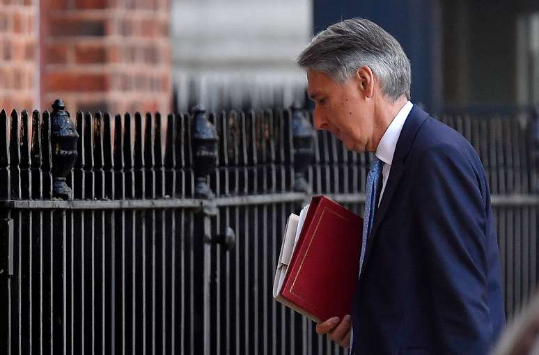 Ministro das Finan&ccedil;as brit&acirc;nico, Philip Hammond, em Londres, Reino Unido
24/09/2018
REUTERS/Toby Melville 