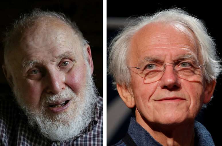 Arthur Ashkin (esq.) e Gerard Mourou dividem o Nobel com Strickland