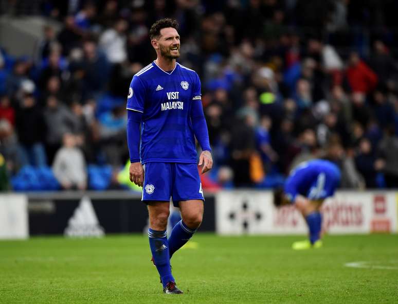 Lateral Sean Morrison, do Cardiff City, durante partida contra o Burnley, em Cardiff 30/09/2018  REUTERS/Rebecca Naden 