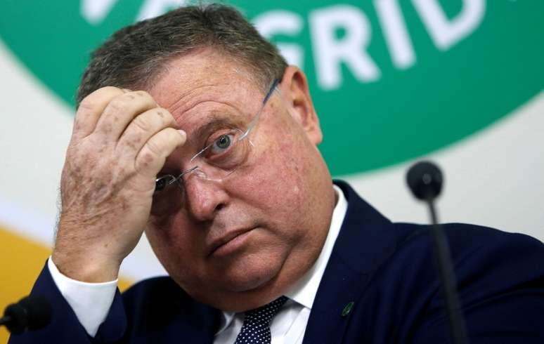 O ministro da Agricultura do Brasil, Blairo Maggi, durante coletiva de imprensa em Brasília
17/03/2018
REUTERS/Adriano Machado