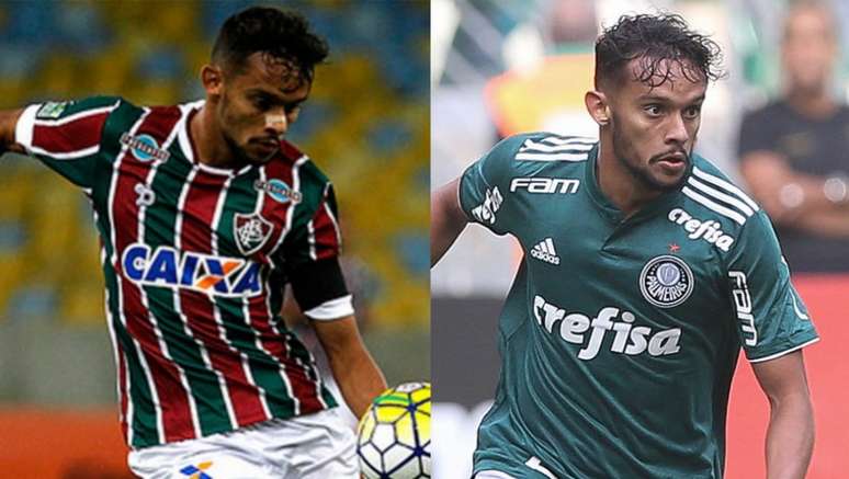 Gustavo Scarpa defenderá o Palmeiras no restante da temporada (Fotos: Nelson Perez/Fluminense e Cesar Greco/Palmeiras)
