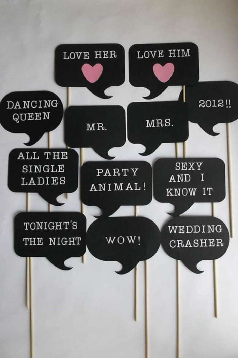 5. Modelos de plaquinhas para festa de casamento &ndash; Foto: PinsDaddy