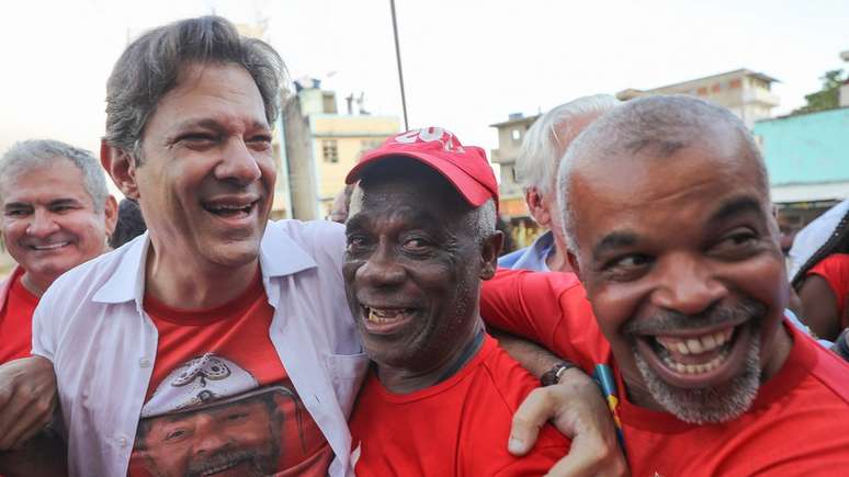 Fernando Haddad em evento político em Salvador, no final de agosto, quando ainda era vice na chapa de Lula