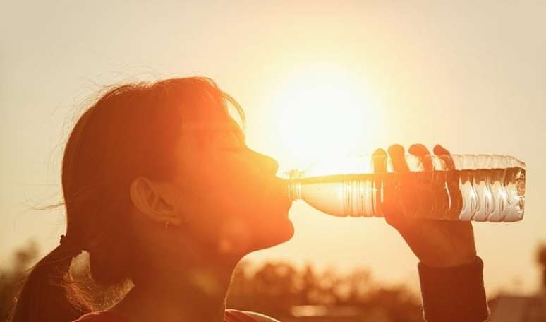 Emagrecimento: “A água, sobretudo quando gelada, acelera o metabolismo, o que impulsiona o processo de emagrecimento”, comenta a nutricionista Bruna Quaglio. Além disso, beber de oito a dez copos do líquido por dia gera um gasto médio de 200 calorias, o que associado a hábitos alimentares saudáveis e à prática de exercícios físicos pode garantir o sucesso da dieta. Créditos: reprodução/Shutterstcok