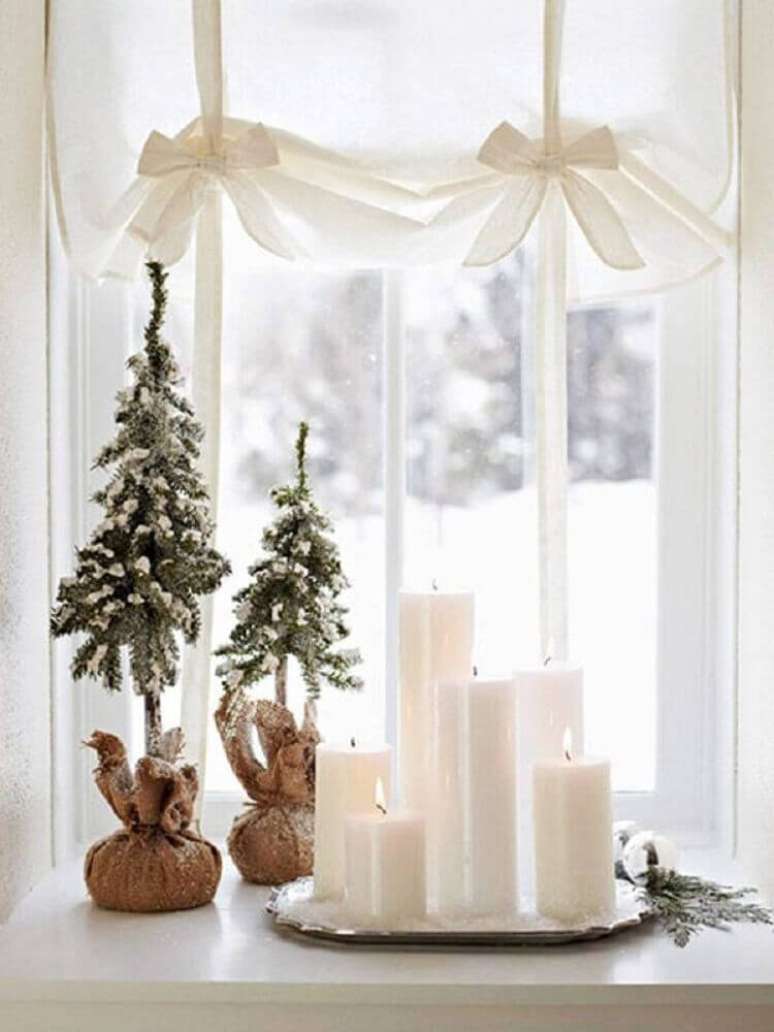 54. Linda decoração clean com enfeites de natal super delicados – Foto: Pinterest