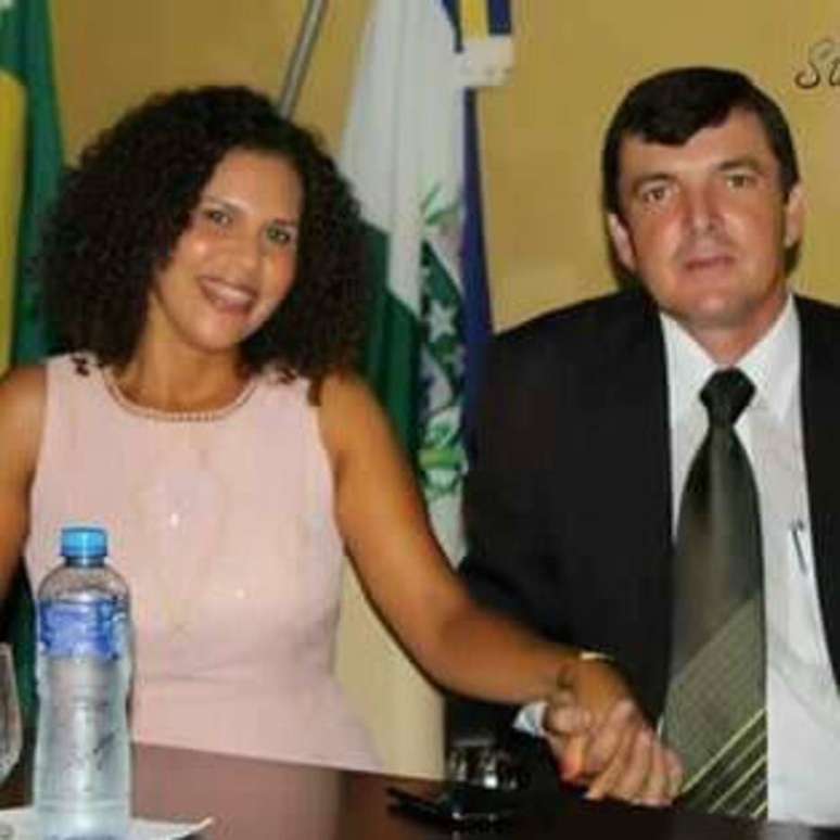 César Herling, prefeito de Teodoro Sampaio, e a primeira-dama Maria Aparecida Carvalho Herling