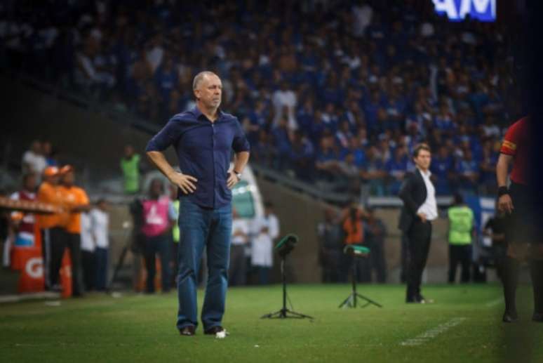 Ao fim do jogo, Mano não quis cumprimentar a delegação do Boca Juniors- Vinnicius Silva/Cruzeiro