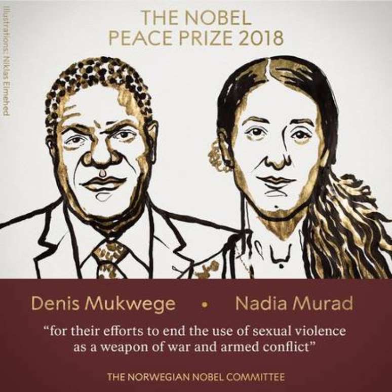 Nobel da Paz vai a ativistas contra violência sexual