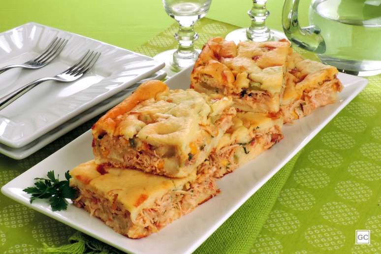 Torta de batata com frango