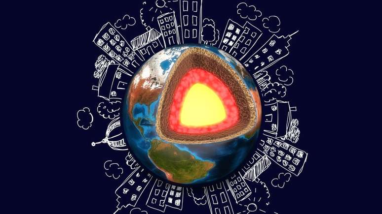 A convec&ccedil;&atilde;o do manto terrestre, respons&aacute;vel pelo movimento das placas tect&ocirc;nicas, tamb&eacute;m afeta a forma como a Terra gira