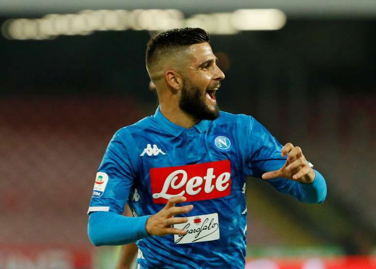 Lorenzo Insigne comemora gol do Napoli