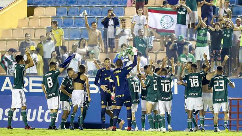 Palmeiras eliminou o Fluminense na semifinal e fez festa depois que garantiu a vaga (Foto: Ag. Palmeiras)