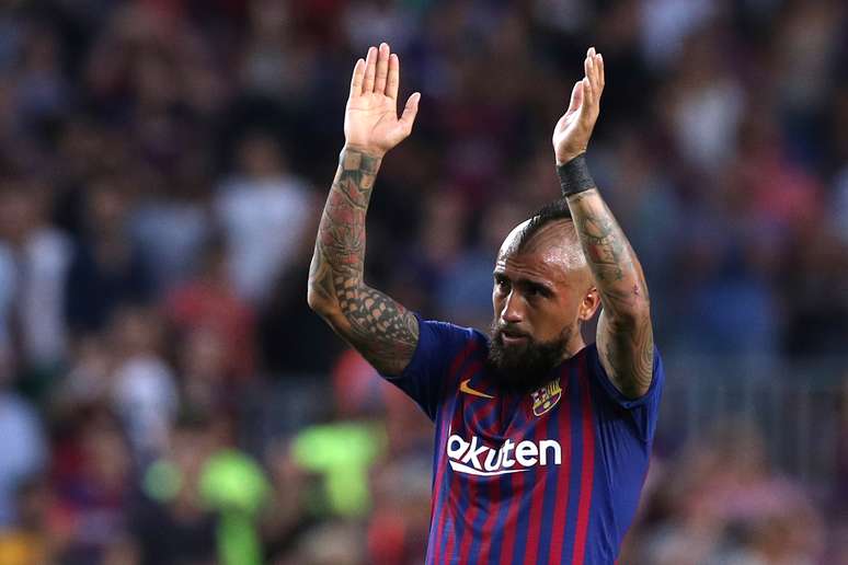Jogador do Barcelona Arturo Vidal 02/09/2018 REUTERS/Albert Gea