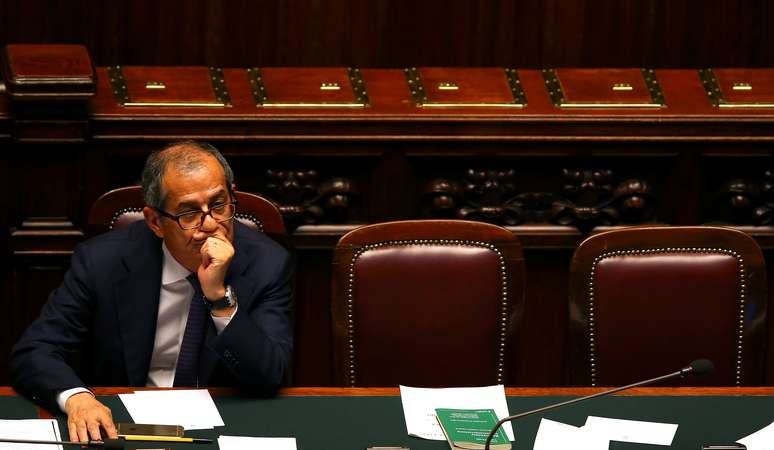 Ministro da Economia, Giovanni Tria, no Parlamento em Roma, na It&aacute;lia 06/06/2018 REUTERS/Tony Gentile 