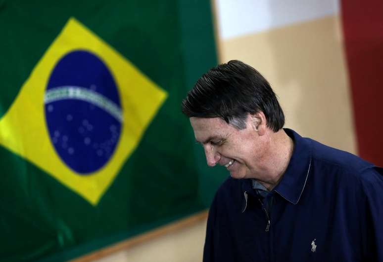 Candidato à Presidência Jairo Bolsonaro (PSL) vota no Rio de Janeiro  7/10/2018. REUTERS/Ricardo Moraes 