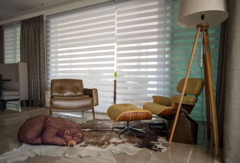 41. Quer um puff bem diferente para a sua decora&ccedil;&atilde;o de sala? Que tal esse que imita um urso? Projeto de Orlane