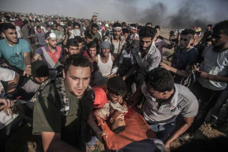Protesto em Gaza no dia 13 de julho de 2018: os atos vêm acontecendo em todas as sextas-feiras