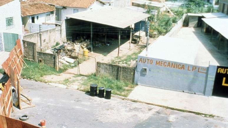 Vista do ferro-velho onde estava o material radioativo