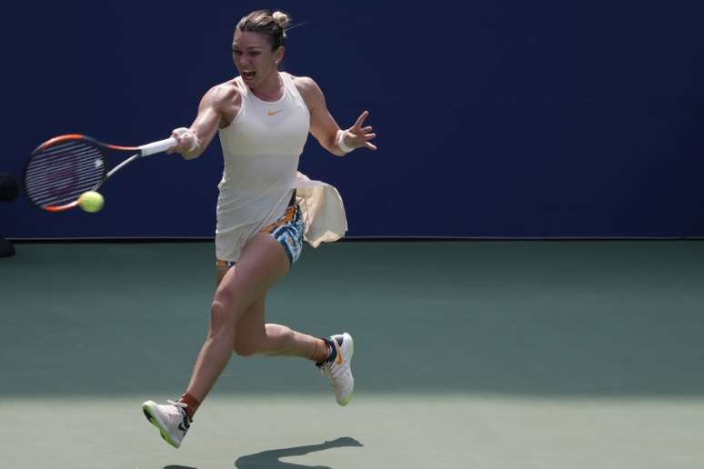 Romena Simona Halep durante torneio U.S. Open em Nova York 27/08/2018 Geoff Burke-USA TODAY Sports 