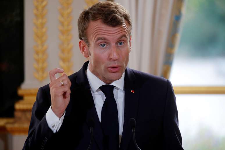 Macron durante entrevista em Paris
 15/10/2018    REUTERS/Philippe Wojazer