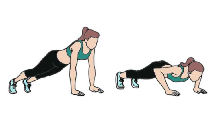 3. APOIO - Fa&ccedil;a por 30 segundos. V&aacute; para o movimento de flex&atilde;o de bra&ccedil;o. Se preferir, use um colchonete para se apoiar. Des&ccedil;a inspirando pelo nariz, e solte o ar pela boca quando estiver em cima. Ao descer, a dist&acirc;ncia dos bra&ccedil;os abertos deve ser maior que a largura dos ombros. Tente ficar completamente reto, como se fosse uma tampa de mesa. 