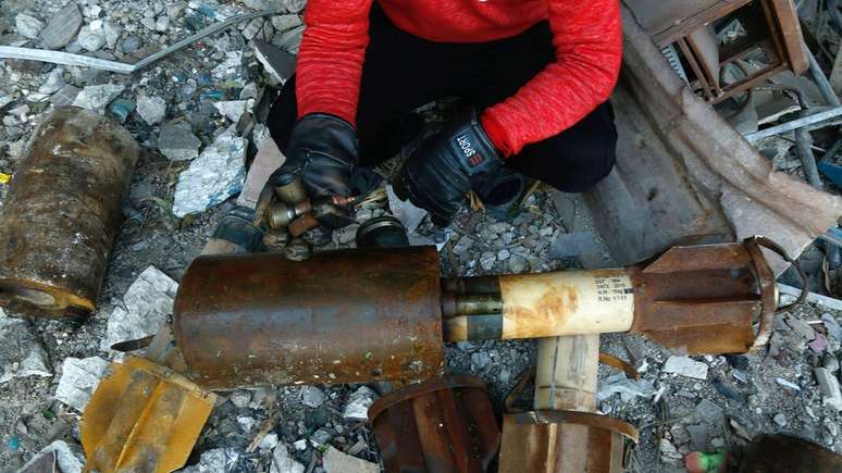 Um foguete teria sido disparado por for&ccedil;as do governo na cidade de Douma em janeiro