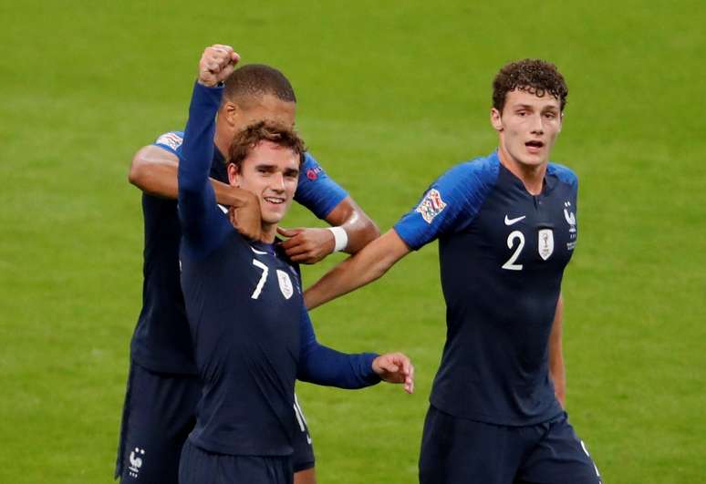 Griezmann comemora gol da França contra a Alemanha
 16/10/2018    REUTERS/Charles Platiau 