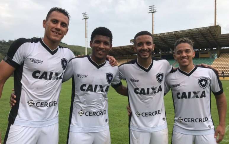 Da esquerda para a direita, Gorne, Rhuan, Caio e Ramonzinho: autores dos gols (Foto: Reprodução / Twitter BFR)