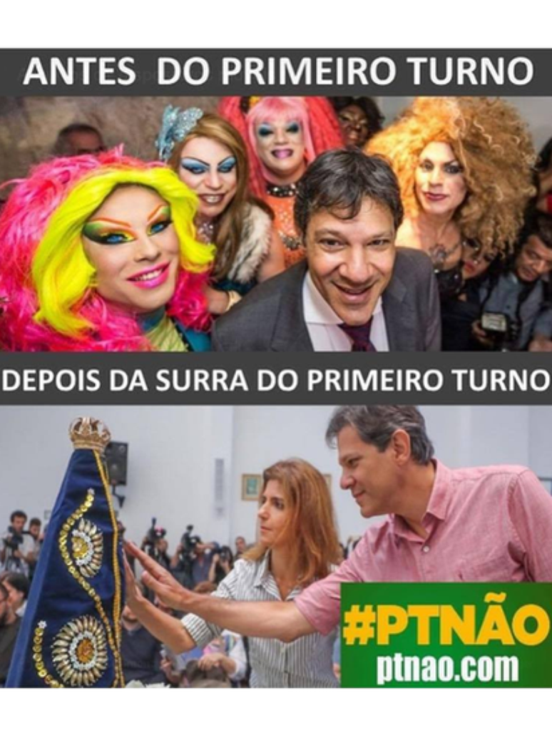 Páginas de apoio a Bolsonaro destacam proximidade de Haddad com comunidade LGBT