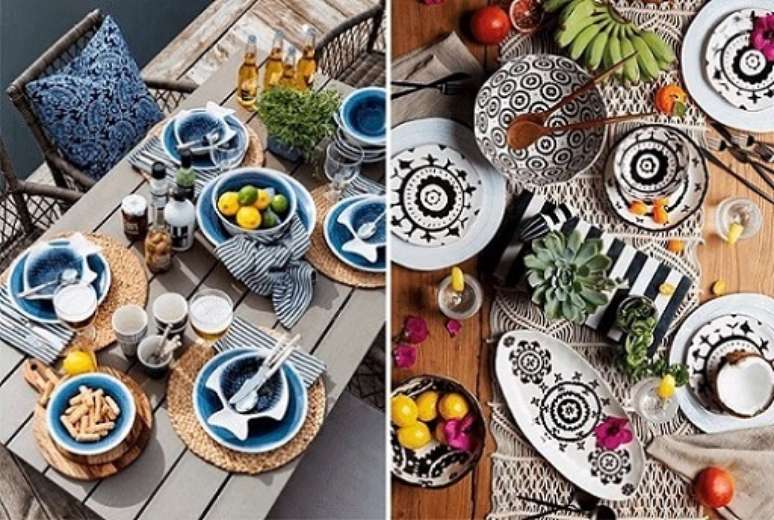 3. Aparelhos de jantas estampados podem deixar sua mesa de jantar muito mais divertida