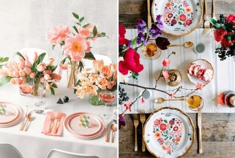 5. As flores tamb&eacute;m podem estar presente na forma de estampa