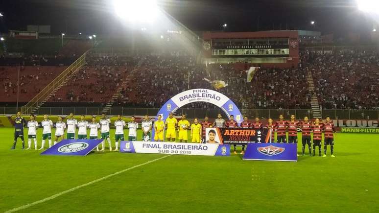 Palmeiras abriu 4 a 1 sobre o Vitória na partida de ida da final do Brasileirão sub-20(Foto: Reprodução/Twitter Vitória)