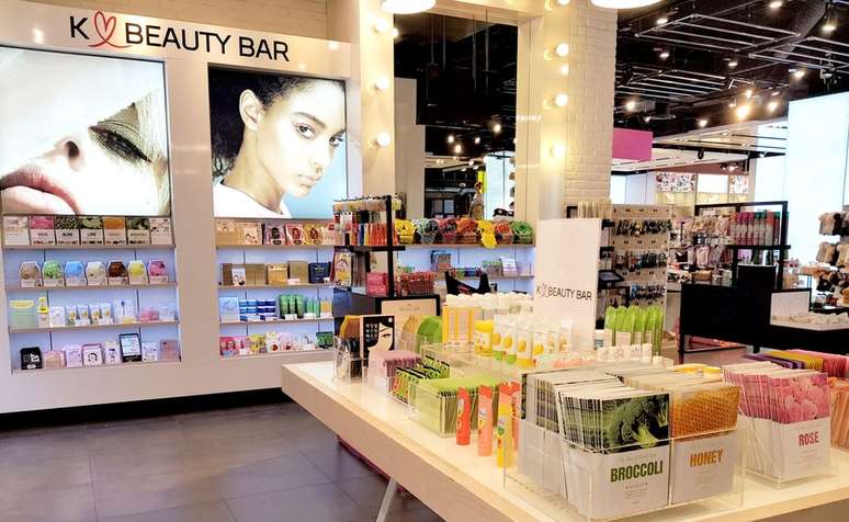 Quiosque da K-Beauty em loja da Topshop em Londres