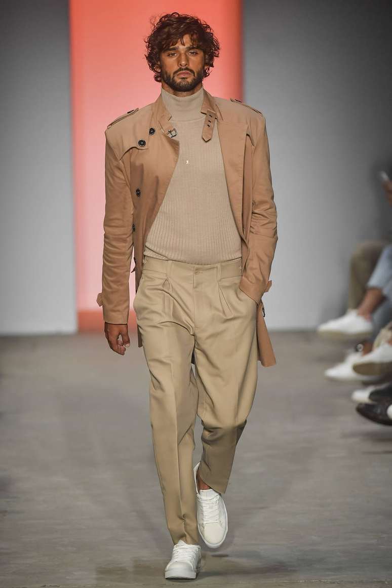 Marlon Teixeira no desfile da Torinno na São Paulo Fashion Week