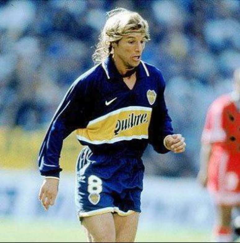 Caniggia na passagem pelo Boca Juniors (Foto: Divulgação)