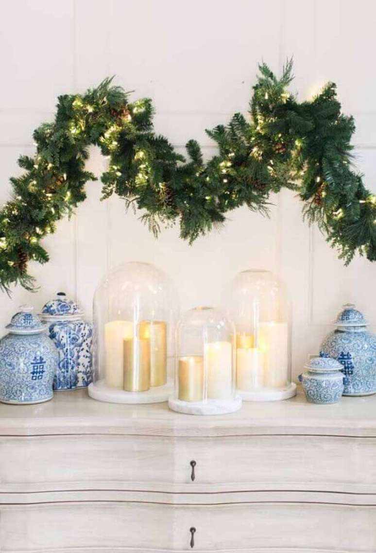 36. Luzes de natal para decoração clean – Foto: Pinterest